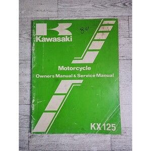 1984 Kawasaki KX-125 D1 OEM Motorcycle Shop Repair Service Manual Engine Guide